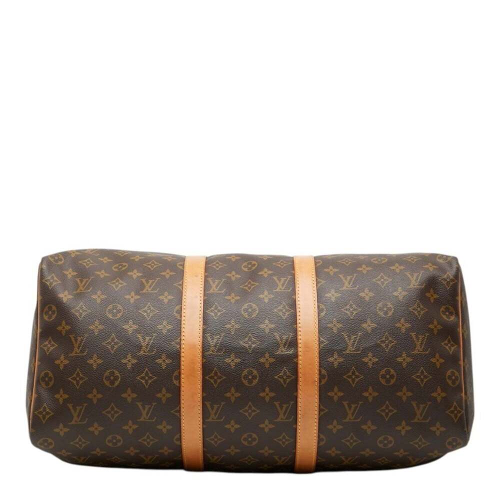 LOUIS VUITTON Brown Monogram Leather Keepall 45 Boston Bag - Picture 3 of 11